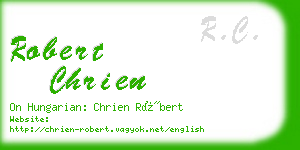 robert chrien business card